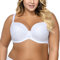 AVA Damen Bügel BH Schalen Glatt Große Brüste Unterwäsche 1263, Weiß,70G