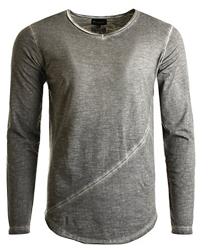 Früchtl Herren Oversize Longsleeve mit Vintage Waschung aus 100% Baumwolle