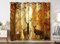 YISUMEI - Gardinen Blickdichter - Autumn Woods Hirsch,245 x 140 cm 2er Set Vorhang Verdunkelung mit Ösen für Schlafzimmer Wohnzimmer