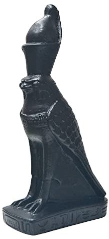Statue Horus Falke Gott der Stärke und Schutz, aus Naturstein und künstlichem Handwerk in Ägypten, Maße: Höhe 22 cm, Tiefe 11 cm und Breite ca. 5,5 cm.
