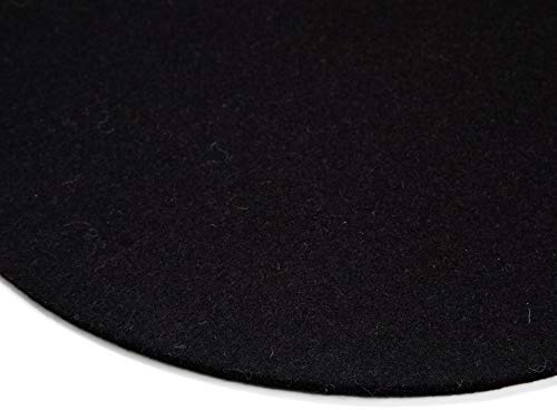 Filz-Sitzauflage für Stühle, Rund, 5 mm dick, Ø 33 cm, Schwarz | Rundes Sitzkissen aus 100% Wollfilz; Kann mit Sprühkleber auf Holzuntergründen befestigt werden