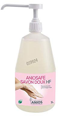Anios 1918229VB HF Aniosafe Savon Doux, Flacon Pompe 1L