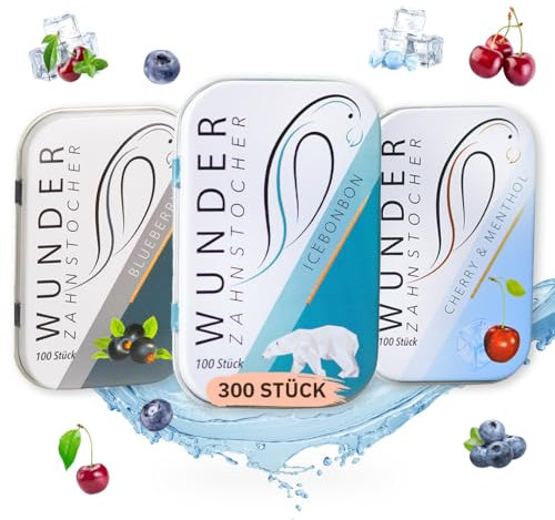 Palillos milagrosos - en 3 variedades refrescantes FRESH PACK - palillos con sabor - chicle sin plástico - para dejar de fumar - aliento fresco con palillos aromatizados