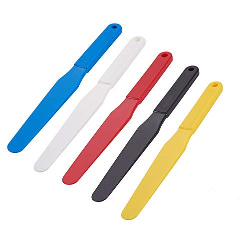 OLYCRAFT 5PCS Espátula para Serigrafía 1.2 espátulas de Plástico de Ancho Cuchara de Tinta Pala para Serigrafía Pala para Serigrafía Pala para Serigrafía Goop Scoop 5 Colores para Impresión