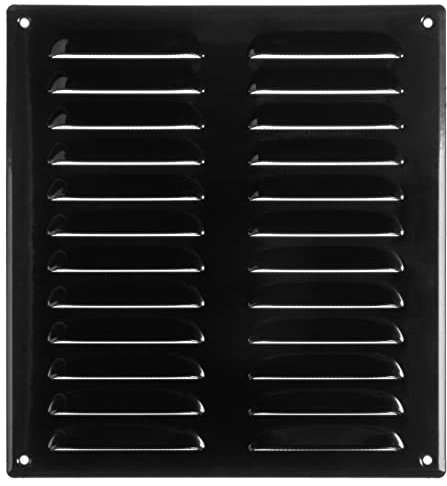 260x280mm Griglie D'Aerazione/Ventilazione in Metallo - Nera Griglia D'aria con Rete Anti Insetti