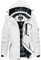 KEFITEVD Skijacke Damen Winddicht Warm Funktionsjacke mit Zip Taschen Fleece Thermojacke Warm Softshelljacke für Snowboarden Weiß XXL