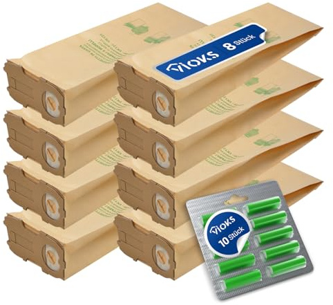 VIOKS Set 18 Stk / 8 Staubsaugerbeutel Ersatz für Vоrwerk Beutel für Kobold 118 119 120 121 122 + 10 Staubsauger Duftstäbchen Zubehör Vоrwerk Staubsauger