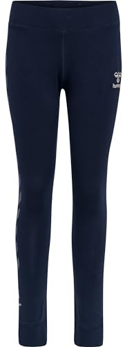 Hummel Mädchen Hmlmove Grid Cotton Tights Kids Leggings, Marine, 140 EU