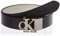 Calvin Klein Jeans Damen Round Mono Plaque REV Belt 30MM K60K610111 Gürtel, Beige (Black/Egshell), 110