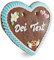 Bavariashop Oktoberfest Lebkuchenherz mit Wunschtext • Lebkuchenherzen zum selber gestalten • Lebkuchen-Herz Deko als Gastgeschenk • Größe: L, Farbe: blau
