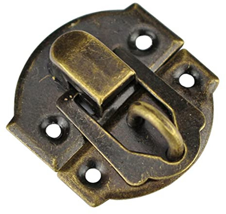 Holzkastenschloss 20pcs 27 * 30 mm Antique HaSps Iron Lock Catch Rucks for Schmuck Brustkasten Koffer Schnalle Clip Clasp Hardware Zubehör (Color : Brown)