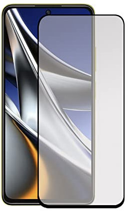 Movilrey Protector de Xiaomi Poco X4 Pro 5g Negro Pantalla Cristal Templado Vidrio 9H para movil