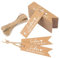 jijAcraft 100 Stück Geschenkanhänger SCHÖN DASS DU DA BIST Kraftpapier Anhänger Hochzeit 7 * 2CM mit Jute Schnur Hangtag Anhänger Etiketten Tags für Flohmarkt Verpackten Hochzeitsdeko DIY