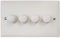 G&H VW514-W Victorian Plate Matt White 4 Gang 1 or 2 Way V-Pro LED Dimmer Switch