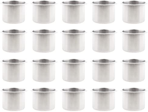 Lot de 20 Petits Porte-gobelets encastrés en Acier Inoxydable pour Table de Poker et Bateau. Voitures de VR