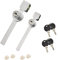 2 Pack Sliding Glass Door Lock & Reptile Vivarium Lock - Secure Ratchet Cabinet Lock with Keys for Terrariums, Showcases, Anti-Escape Security
