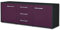 Lqliving TV-Board Lowboard Ameline, Korpus in anthrazit matt, Front im trendigem Lila (136x49x35cm), mit Metall Griffen, Made in Germany