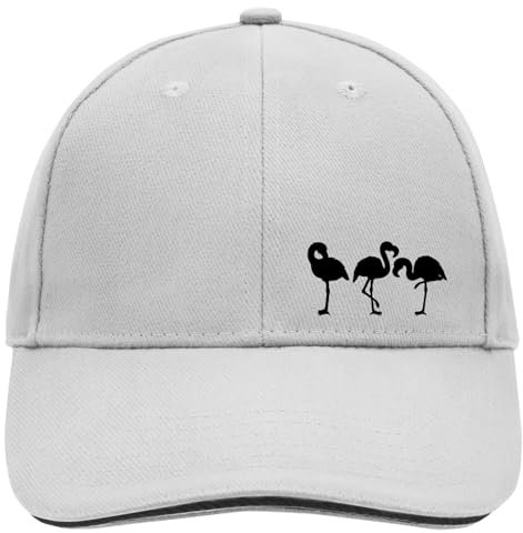 Huuraa Baseball Cap Flamingos Silhouette Geschenk Dark Grey/White Flamingos Geschenkidee
