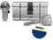 blaugelb® Profilzylinder 2GF - inkl. 5 Wendeschlüssel - 6 Stiftig - Türzylinder - Schließzylinder - Anbohrschutz - Schutz gegen Picking - Not- und Gefahrenfunktion (30/30 mm)