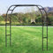 ARtsim 200cm 160cm 120cm 180cm breit Rosenbögen Metall Rankbogen Gartenbogen Rankhilfe Torbogen Rankgitter für Kletterpflanzen Verzinkt Rosenspalier (Color : Schwarz, Size : 240cm x 220cm)