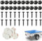 Crochets Boutons De Fixation, Fixation Plastique, 20 Pièces Crochet De Bâche Ronds, Crochet Remorque, Attache Remorque Voiture, Crochet Ridelle Remorque, Fixation Bache, Crochet pour Remorque