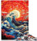 Japanese Wave Kanagawa Jigsaw Puzzles Educational Games Wooden Puzzles Challenge Family 19.7x29.5inch