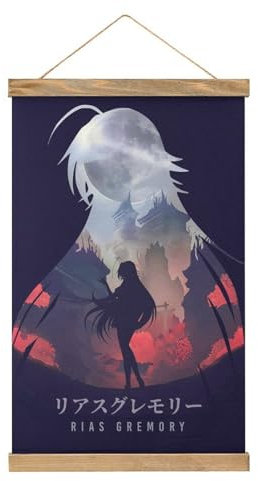 MOJDI Gremory DxD Anime Scroll Poster Stoff Bild Kunst Holz DIY Rahmen Hängende Druck Aufhänger Für Raumdekor Öl Leinwand Kit Geschenk