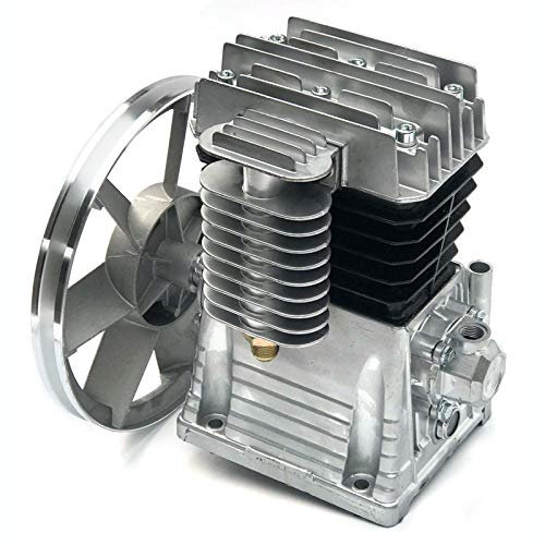 Air Compressor Pump Head, 3HP 2.2KW Cylinder Piston Style Pump Head with Silencer Screw Breathing Nozzle