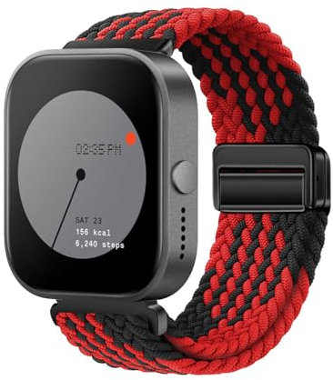 KUWAI Nylonarmband für Nothing Watch Pro - Geflochten Magnetische Armbänder CMF by Nothing - für Damen und Herren (L)