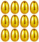 Warmhm Metallisch-Goldene Ostereier 12 Stück Befüllbare Glänzende Goldfarbene Scharniereier Zum Befüllen Von Körben Mit Leckereien Überraschungseiern Und Der Ostereiersuche
