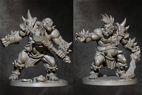 45mm Antiker Ork Krieger Kriegerin Resin Modellbausatz unbemalt und unmontiert Miniatur Resin Modellteile (2 Personen)///S8A3a-9