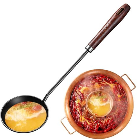 Shurzzesj Skillet Spoon - Wood Handle Iron Frying Pan | Iron Frying Pan Companion, Non-Stick Ladle for Cake, Kitchen Cooling Supplies for Egg Dumplings Omelettes