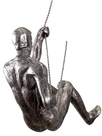 Wpsagek Herren Klettermann Wandskulptur, Wanddeko Modern Skulptur Für Wohnzimmer, Herren Figur Climbers Wanddekoration, Harz