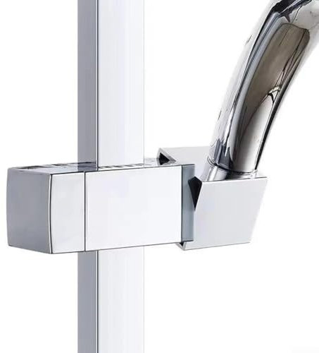 Shower Head Holder, 360° Rotation Adjustable Hand Shower Rail Head Slider Clamp Holder Bracket, Chrome Finish(30x15mm)