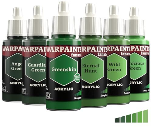The Army Painter, Warpaints Fanatic Flexible Triad: Deep Greens, 6 x 18 ml acrylic paints - Miniature quality hobby paint for Dungeons and Dragons (DnD) & Warhammer Miniatures