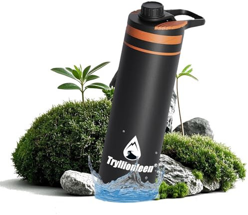 Gourde filtrante eau non potable [780 ml] gourde filtrante,avec une capacité de filtration de 10000 L I élimine 99,99% des bactéries, virus, particules et métaux lourds Voyage Randonnée [Orange]