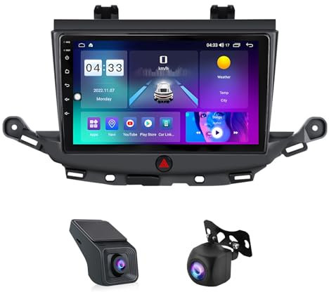 Android 13 Doppio Din 9 Touchscreen Stereo Auto Per Opel Astra K 2016-2020 Con CarPlay Android Auto GPS Bluetooth WIFI AHD Telecamera Posteriore Comando Del Volante(A,L300 6+128G)