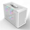 MAQUY MATX 21.5L Small Form Computer case, no Fans Included, P6 L Panel with Metal mesh Hole for high Performance Airflow, Portable Handle for Carrying, Support Micro-ATX and ITX Motherboard-White