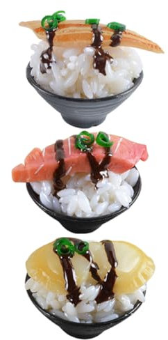 JOINPAYA 3St Sushi-Simulation Sushi Japanisches Sushi Kuscheltier Sushi-Dekoration Plastikmodell Spielzeugnahrung lebensmittelspielzeug Essen vorgeben PVC