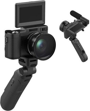 Videocamera 4K - Gear Photo Gear, Videoregistratore Fotografico 4K | VIJUNTA ULTRA HD, Accessori Da Viaggio Videoregistratore, Dispositivo Di Registratore Di Antichità Con Telecomando Compatib