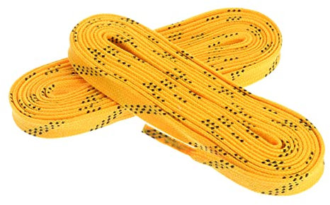 Yardwe Professionelle Eishockey Schnürsenkel Gewachst Frostschutz Langlebig 96 Zoll Gelb Für Skischuhe Und Sportschuhe Ersatzbindung Für Wintersport