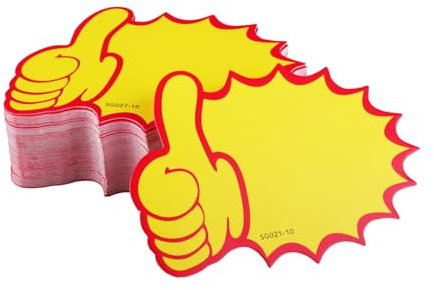 hocadon 120 Stück Preisschilder Platzen Papier Flohmarkt Preisschilder 11x8cm Fluoreszierende Zeichen für Verkaufsförderung, Supermärkten, Geschäft, Ladengeschäft Party Favors