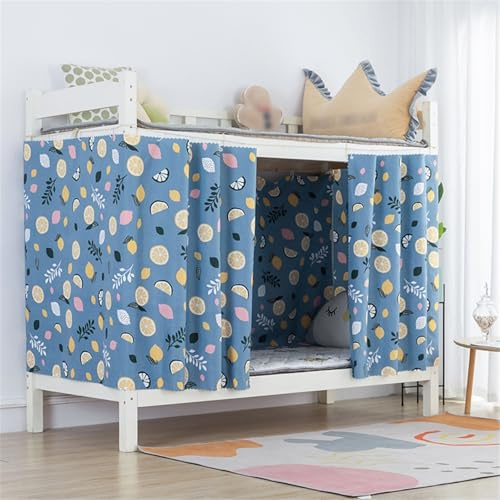 SXTYYH Maschinenwaschbare Bettvorhang Hochbett for Einfache Pflege, Verdunkelungsvorhänge for Hochbetten for Oberen Und Unteren Bereich Vorhang Hochbett, Staubdichtes Material(Curtain*2,1.2M_D)