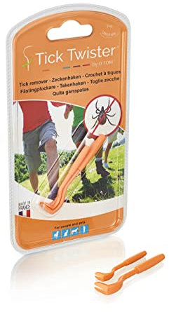 O'TOM® / Tick Twister® Set mit 2 Größen von Zeckenhaken (Zeckenzange) - Effektive Zeckenpinzette für Hunde, Katzen, Pferde und Menschen - Original Zeckenentferner