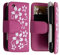 Housse coque étui portefeuille pour Apple Iphone 3G / 3GS motif fleur couleur rose fushia + film écran