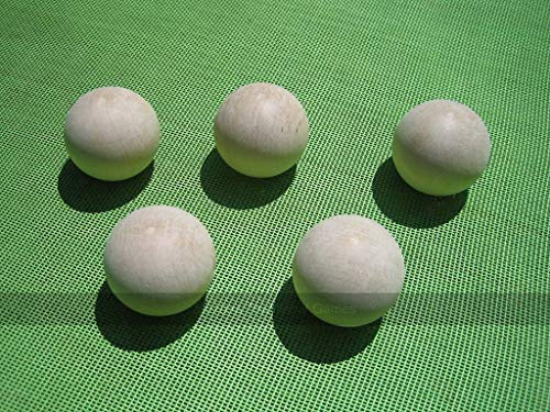 Set of 5 Coconut Shy Ball (Beech, approx. 2 inch diam)