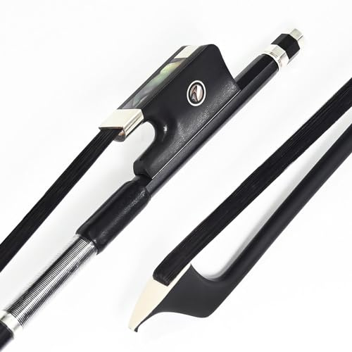 VINGOBOW 4/4 Size Black Horsehair Carbon Fiber Cello Bow