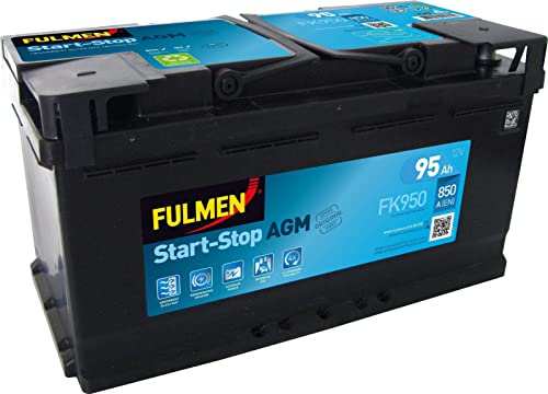 Fulmen FK950 Batterie Auto AGM 12V Plomb-Acide pour véhicules Start Stop et xEV - 95Ah 850A - Haute Performance