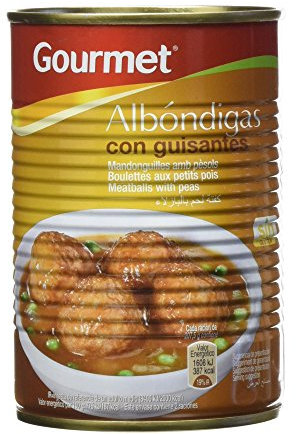 Marca Blanca - Gourmet Albóndigas con Guisantes en Conserva, 415g
