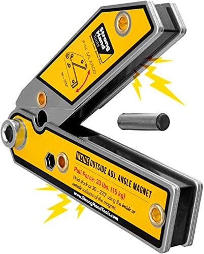 Adjustable Angle Magnetic Welding Square, 6, Angle 30°-270°, Inside/Outside Magnets, Angle Setting Pin, Magnetic Pull Force 33 Lbs, Welding Square, MLA600, Strong Hand Tools